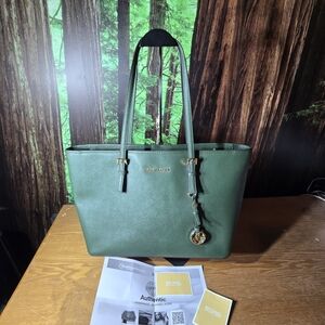 Michael Kors Green Tote Bag